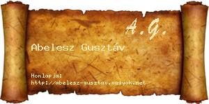 Abelesz Gusztáv névjegykártya